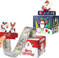 Jaywayang 2PCS Christmas Surprise Money Box for Cash Gift, Merry Christmas Money Gift Box with Card Holder for Kids Adults, DIY Fun Holiday, Includes 100Pcs Transparent Bags（Red, Blue