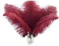 Ballinger Burgundy Ostrich Feathers Bulk - 24Pcs 10-12inch Feathers for Party Centerpieces, Flower Arrangement and Home Decor