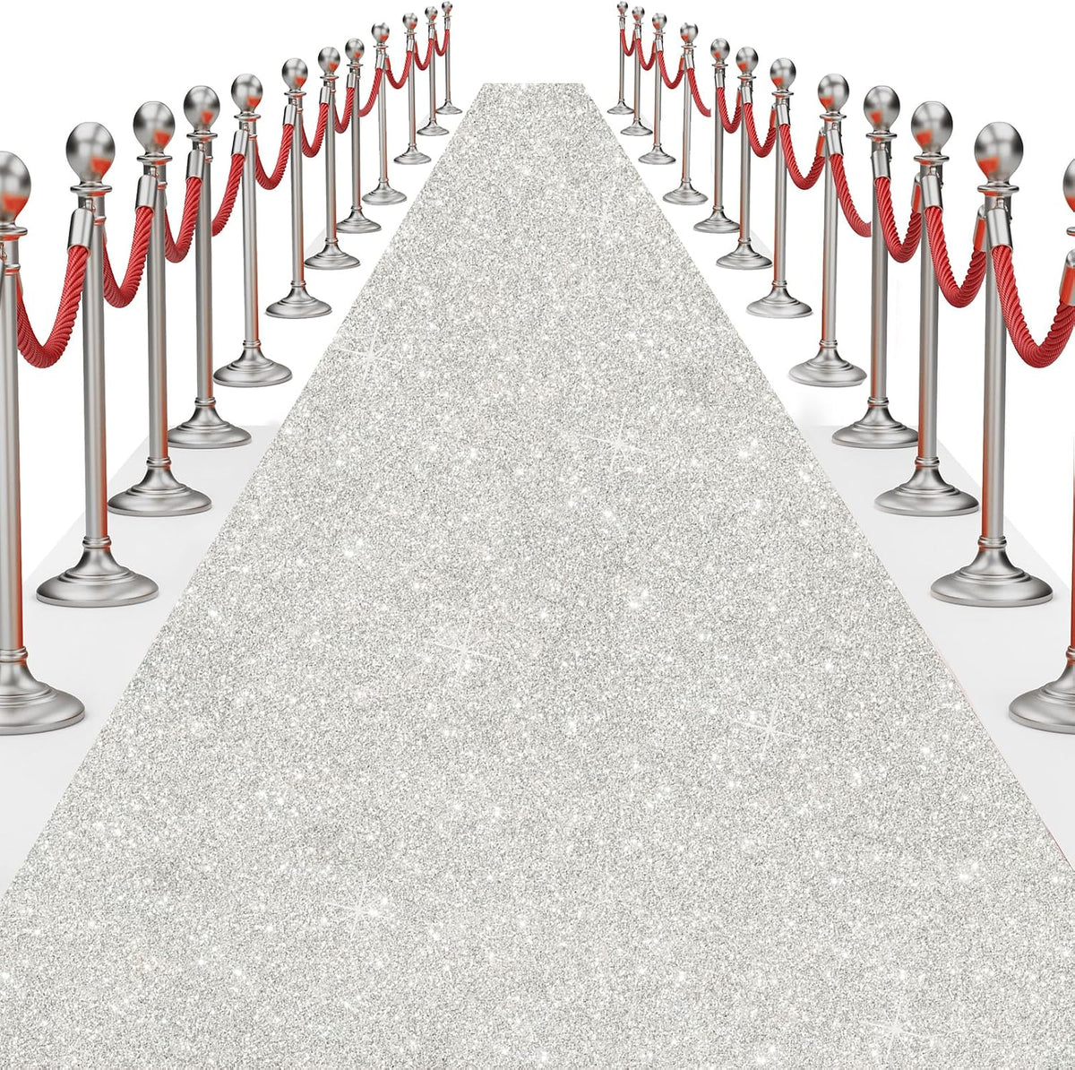 Glitter Carpet Runner for Party -200 GSM Thickness Non-Woven Fabric Runner Ru...