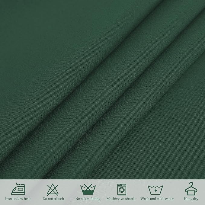 10 Pack Hunter Green Tablecloths for 6ft Rectangle Tables 60 x 102 Inch - Polyester Table Cover Stain and Wrinkle Resistant Washable Fabric Table Clothes for Wedding Party Banquet Reception Restaurant