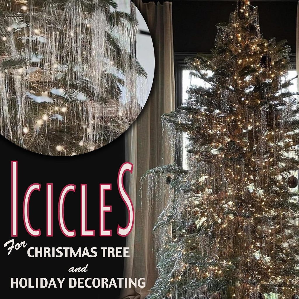 Brite Star 1000 Strands 18 inch Icicles, Silver