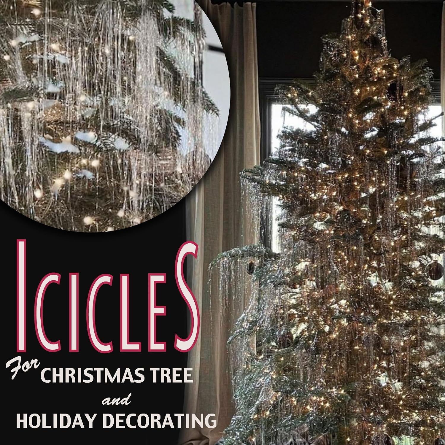 Brite Star 1000 Strands 18 inch Icicles, Silver