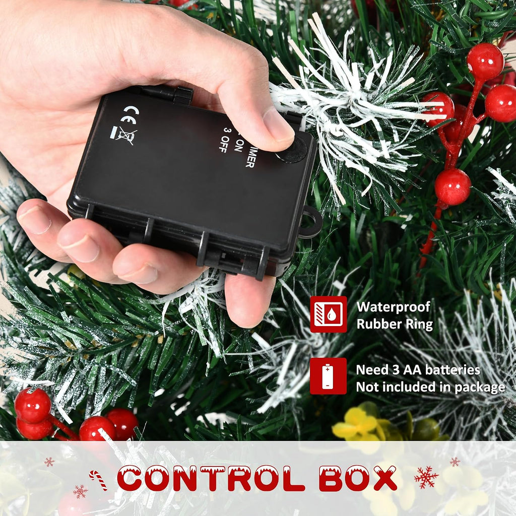 homcom artificial christmas tree prelit cordless 2 pieces, package contents