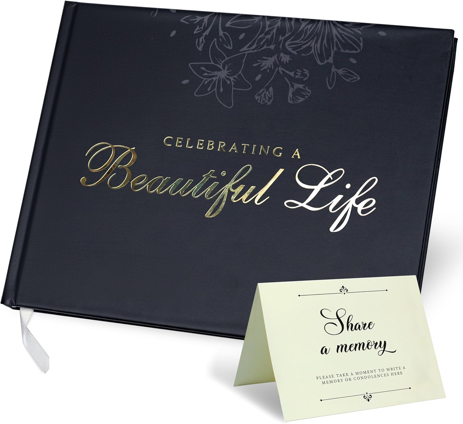 Funeral Guest Book for Memorial Service | Celebration of Life Sign-In Book to Honor and Remember Loved Ones – Elegant Memory Keepsake for Guests to Share Condolences