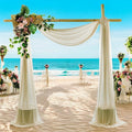 MDS Halloween Chiffon Draping Fabric - 1 Panel, 30" Wide x 40ft Long - Sheer Spooky Arbor & Canopy Drapery for Haunted House Backdrops, Party Ceilings, DIY Costumes & Themed Events - Champagne Gold