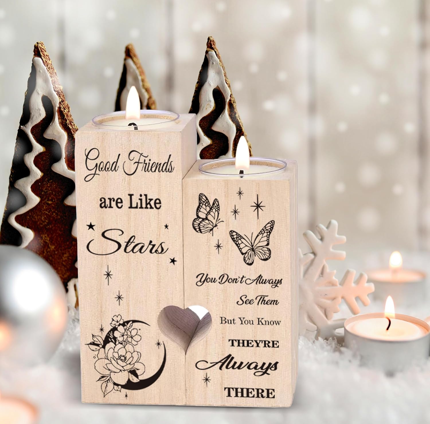 Friendship Gifts for Women, Gifts for Friends Best Friend Birthday Gifts Gifts for Women, Candlestick Creative Gifts
