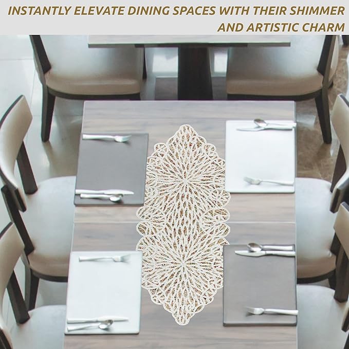 Handmade Beaded Table Runner, 13x36 Inches Lightweight Decorative Table Runner, Perfect for Dining/Wedding/Party/Everyday Use & Easy to Clean, Elegant Beaded Runner (Multi) - CLEENTABLE