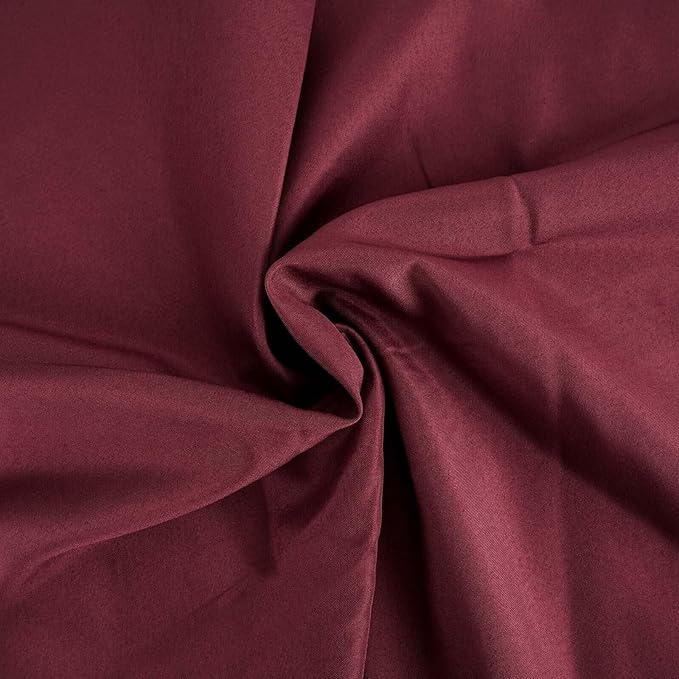 Efavormart Round Tablecloth, 90 Inch Stain & Wrinkle Resistant Washable Table Cloth, Decorative Polyester Fabric Table Cover for Banquet, Wedding, Dining- Burgundy