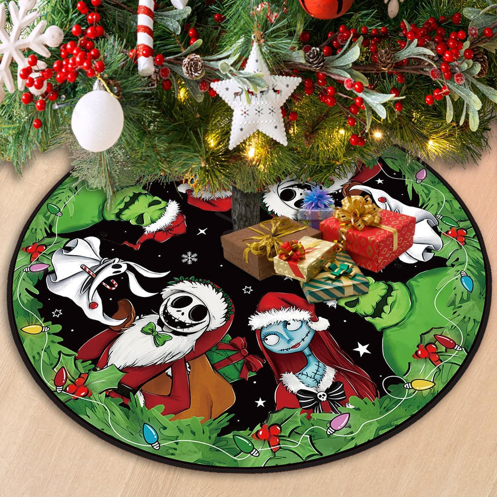 Christmas Tree Skirt 48 Inch Tree Collar Holiday New Year Winter Xmas Tree Decor Christmas Decorations for Home Party