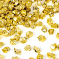DomeStar 150PCS Fake Gold Ice, Acrylic Ice Fake Plastic Gold Nuggets Rocks Gems Marble Vases Fillers for Table Scatter Birthday Wedding Party Decoration