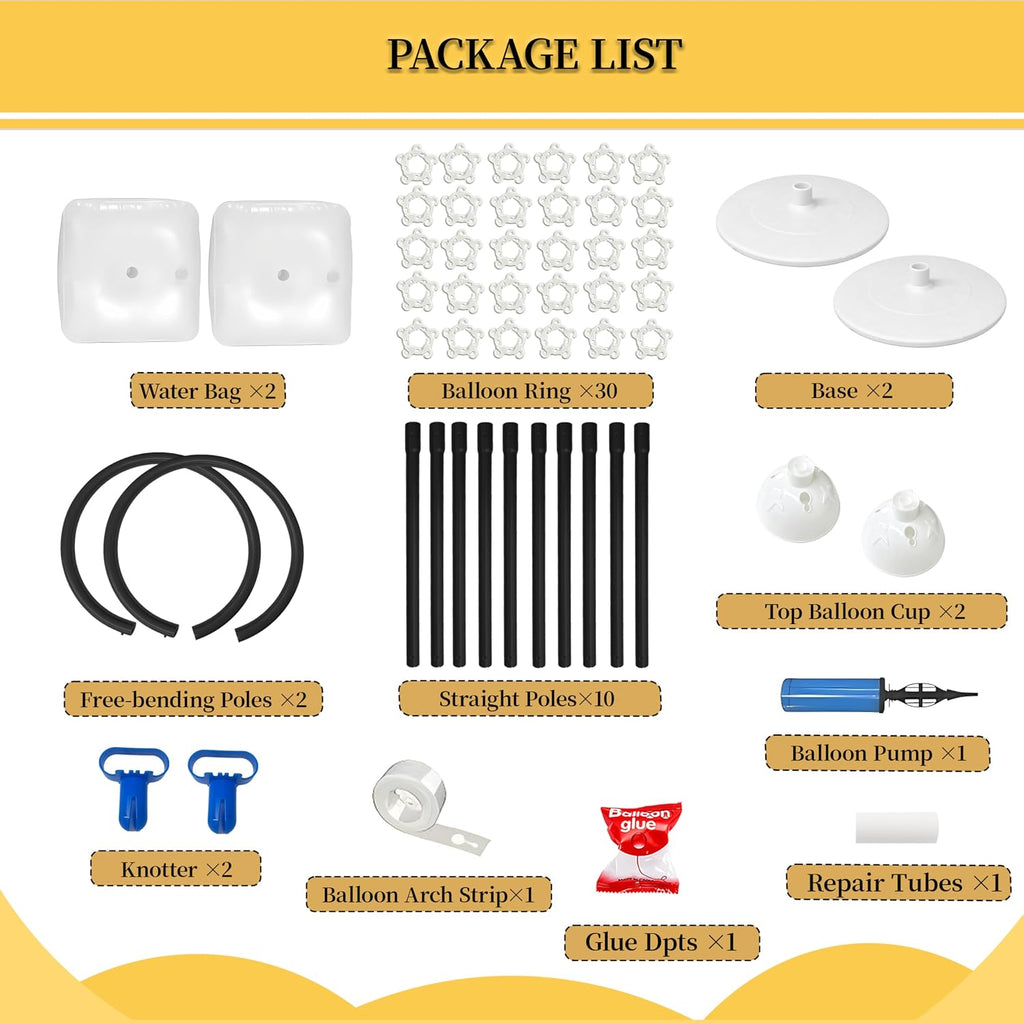 balloon arch kit,adjustable 8.2ft & 6ft half balloon, close-up detail