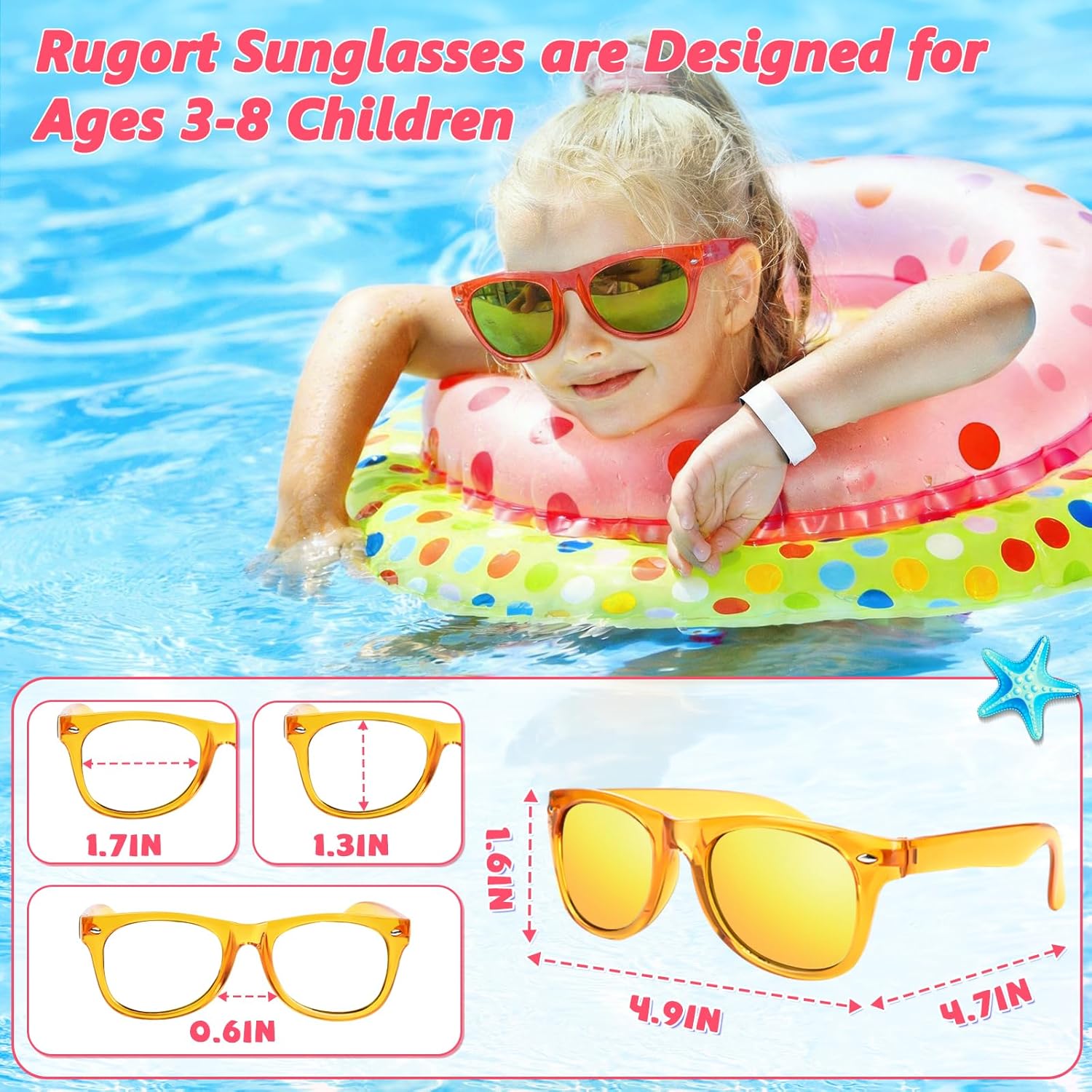 Kids Sunglasses Bulk Party Favors - 24Packs Boys Girls Sunglasses for Kids Age 3-8, Neon Sunglass with UV400 Protection, Goodie Bags Stuffers for Kid Birthday Party Supplies, End of Year Student Gifts