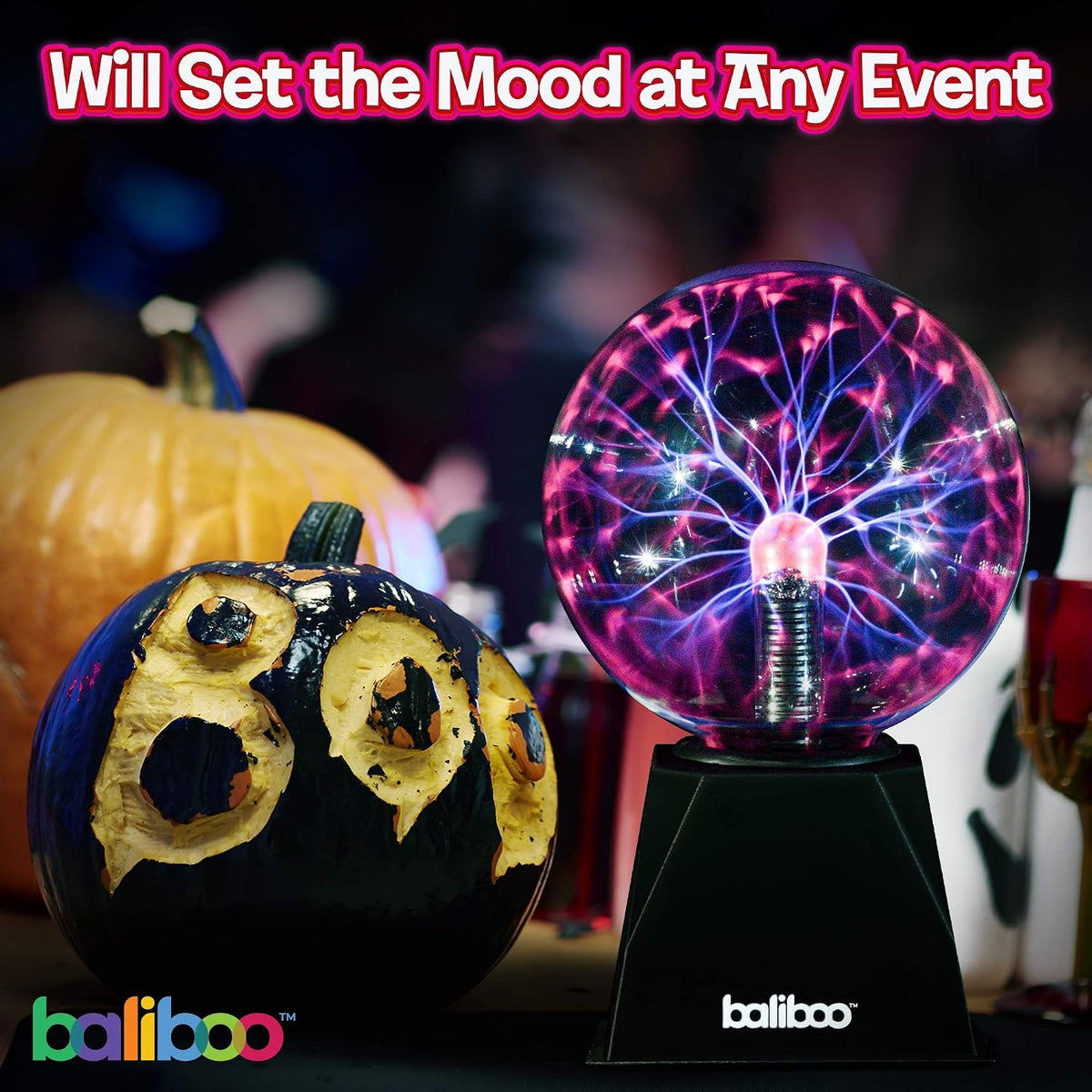BALIBOO 6" Plasma Ball Light – 12V Power Adapter Plug Plasma Globe Lamp