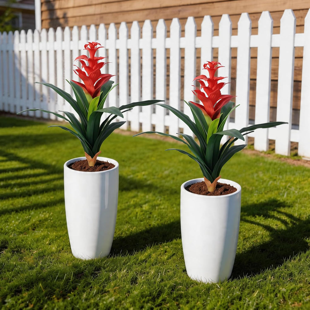 ivydale fake flowers plants for outdoors, 2 pcs, close-up detail