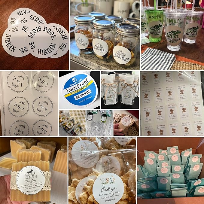 Custom Logo Stickers for Business, Personalised Logo Labels - Any Shape, Waterproof Vinyl Perfect for Branding & Packaging