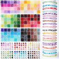 gaspletu 7200pcs 6mm glass beads bracelet making kit, main product view
