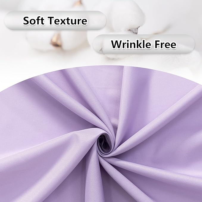 MEETSKY Lavender Backdrop Curtain for Parties Wedding Light Purple Background Curtains Backdrop Rod Pocket Drapes Fabric Decoration for Birthday Gril Party Baby Shower Photoshoot, 5ft x 10ft, 2 Panels