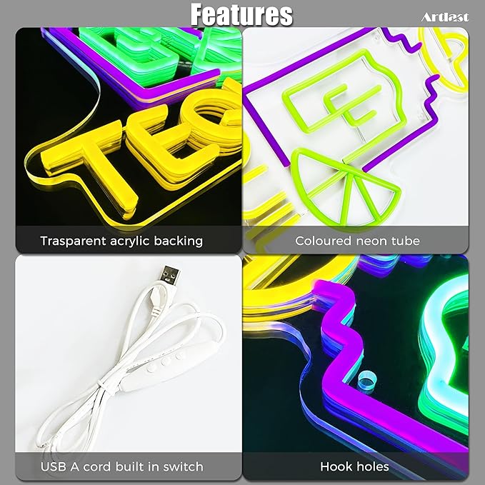 Tequila Neon Sign LED Neon lights for Wall Decor Tequila Signs for Home Bar Beer Bar Restaurant Man Cave Club Tequila Gift