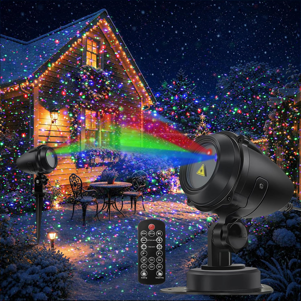 caiyue outdoor christmas projector, three color rgb waterproof, main product view