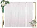ShinyBeauty 4x10ft White Sequin Photography Backdrop | 4 Panels Glitter Sparkly Background Curtain for Weddings, Parties, and Studio Decor