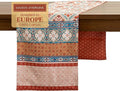 Maison d' Hermine Table Runner 100% Cotton Double Layer Table Runners 108 inches Long for Thanksgiving Christmas Decorations Home Kitchen Dining Party Wedding (Romane, 14.5" x 108")