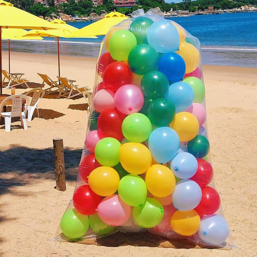 5 Pcs 98 x 59in Extra Large Balloon Bags for Transport, Thickened Reusable Clear Christmas Tree Disposal Bag, Large Balloon Storage Bags for Party Wedding Supplies