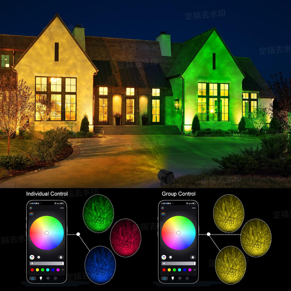 Ocean Projector Outdoor with Water Wave Ripple Flame Effects