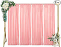 ShinyBeauty 4x10ft Pink Sequin Backdrop | 2 Panels Glitter Curtains for Wedding, Parties, and Photography Backgrounds