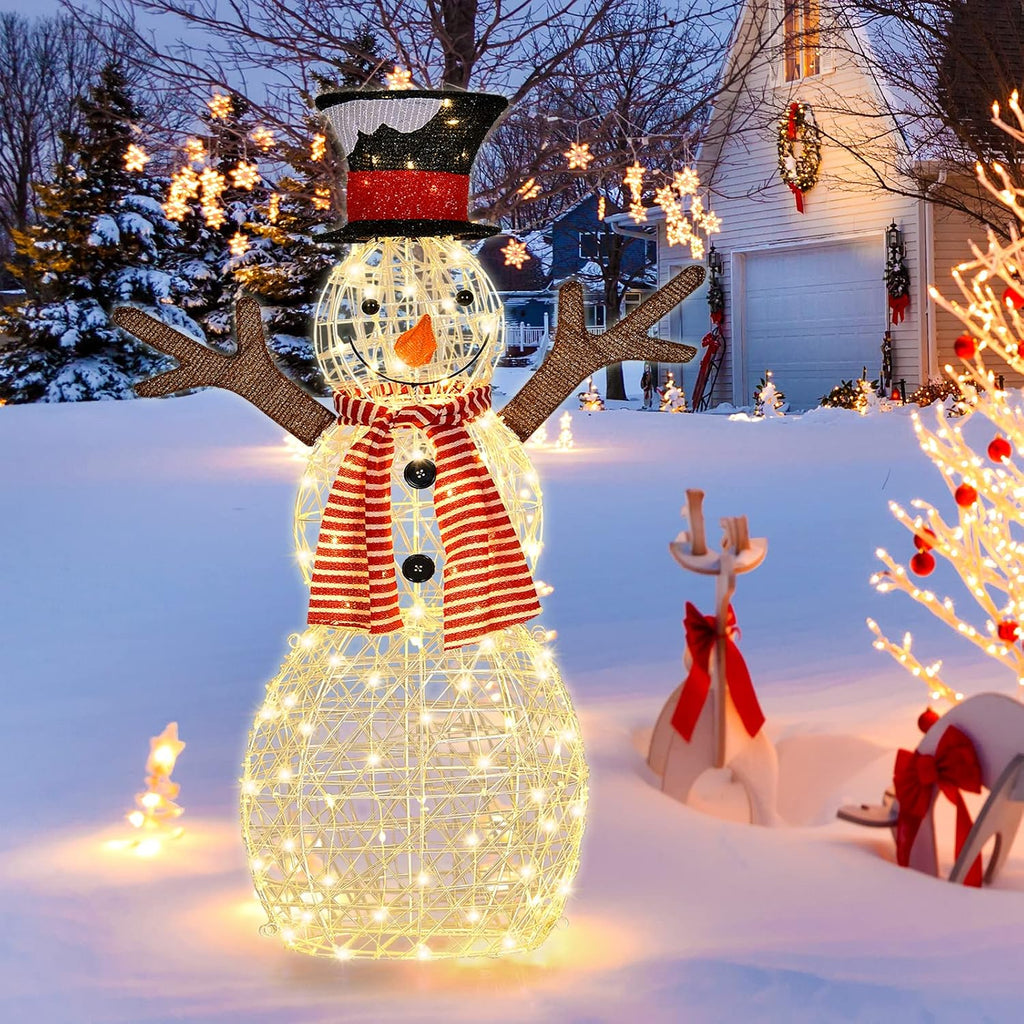 tangkula christmas lighted snowman, 3d sowman yard xmas, main product view