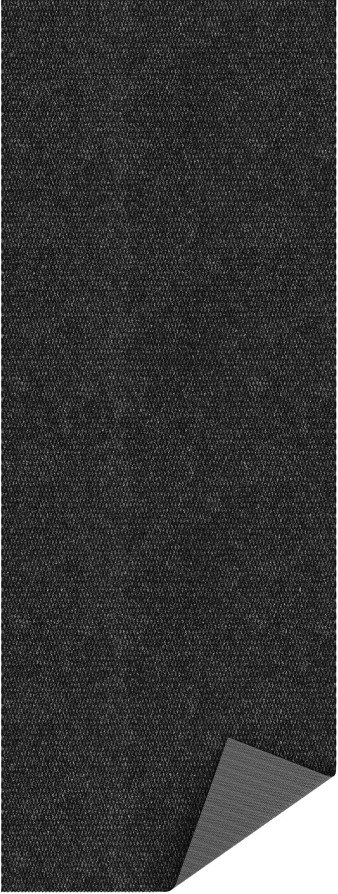 Ottomanson Commercial Scrape Rib Entry Mat – Heavy Duty Ribbed Floor Mat for High Traffic – Non Slip Rubber Back, Waterproof – Indoor Outdoor Use for Offices, Schools, Lobbies, 2'7" x 51', Black