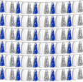 6P Navy-Blue White-Silver Tassel Garland Banner, Tassels Banner Streamers for Parade Floats, Bachelorette, Wedding, Birthday, Graduation, Christmas, Bridal/Baby Shower Party Decorations