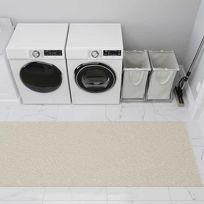 Ottomanson 3' x 20' Shaggy Runner Rug - Plush & Cozy Non-Slip Carpet for Bedroom, Living Room, Bathroom & Entryway - Durable & High-Traffic Friendly for Hallways & Dorms, Cream