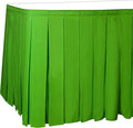 Ultimate Textile Pleat Polyester Fabric Table Skirt - Machine Washable Flame Resistant with Clips for Events, Weddings & Trade Shows, Cut & Sewn in Paterson, NJ - Kelly, 7' Box Pleat