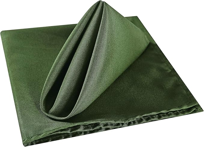 Cloth Napkins 20x20 inch Washable Polyester Dinner Napkins Soft Table Napkins for Wedding Party Dining Banquet(Willow,50PCS)