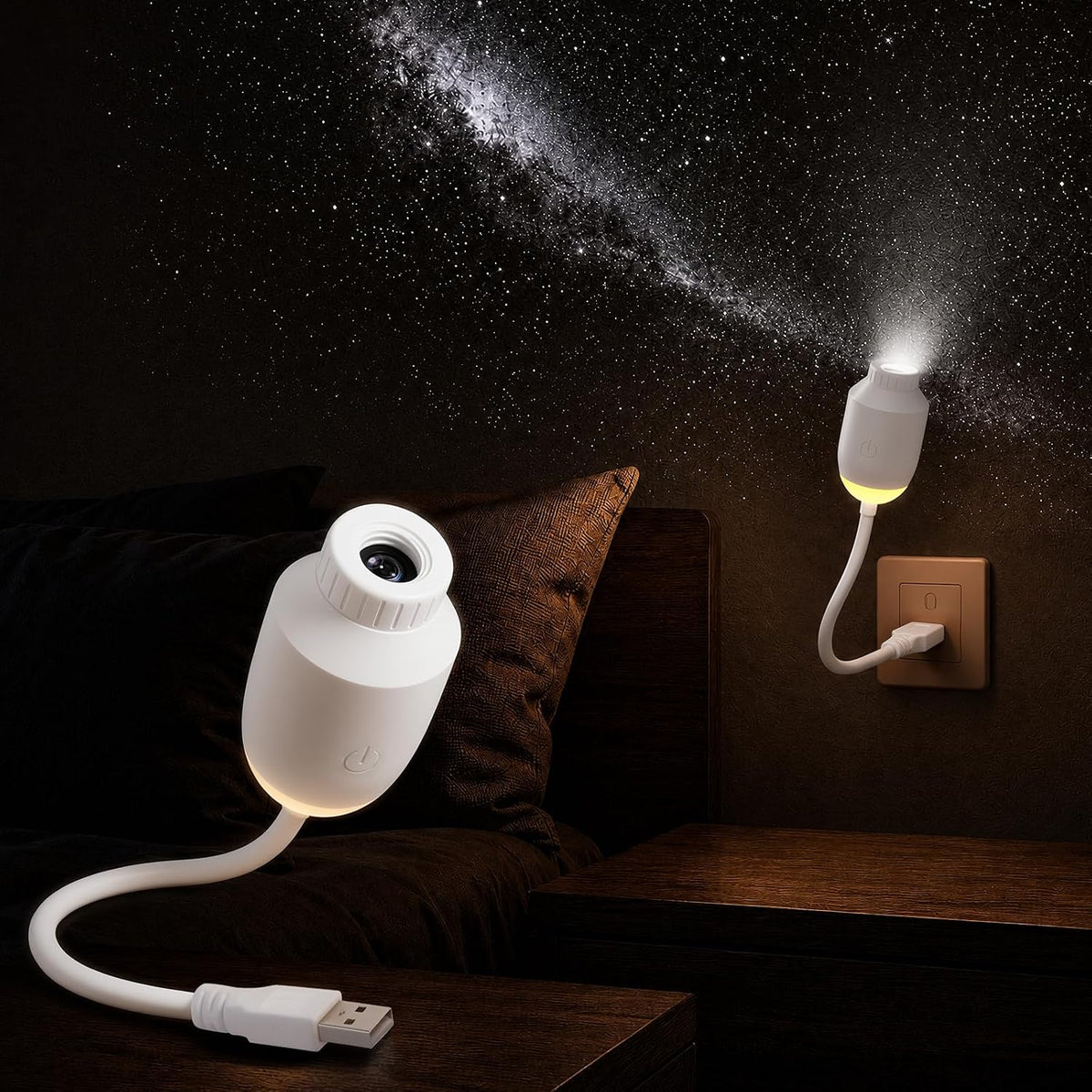 usb star projector with 12 hd glass projection, main product view