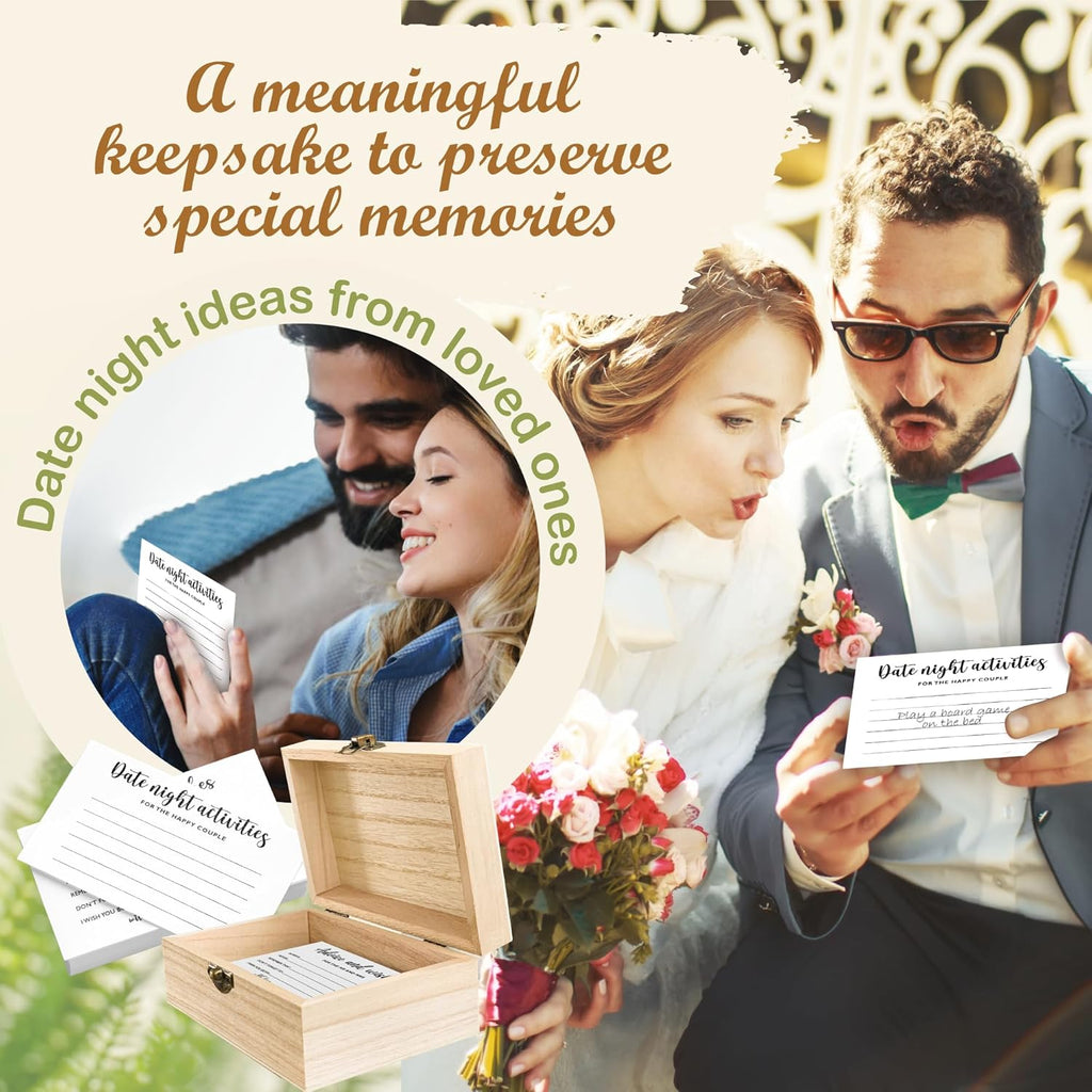 STOFINITY Advice And Wishes For The Mr And Mrs - Bridal Shower Advice Cards, Bridal Shower Games, Wedding Decorations, Advice For The Groom And Bride Box, Wedding Games For Reception