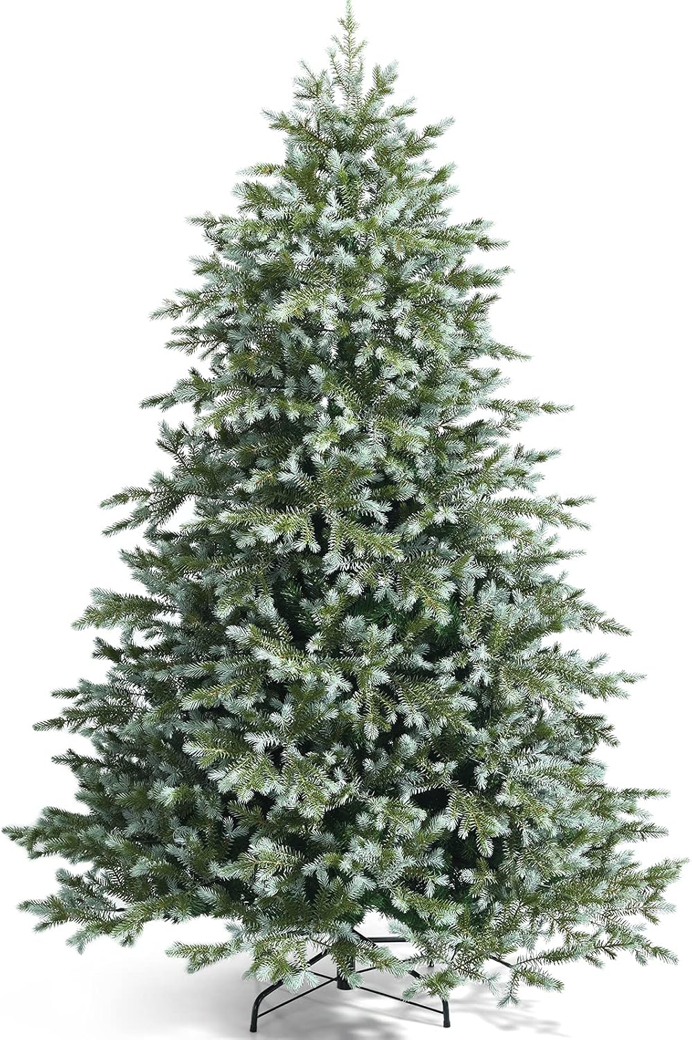 goplus 7ft artificial christmas tree, feel real unlit, main product view
