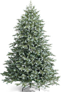 goplus 7ft artificial christmas tree, feel real unlit, main product view