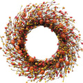 tempus fall berry wreath, 20” autumn orange front, main product view