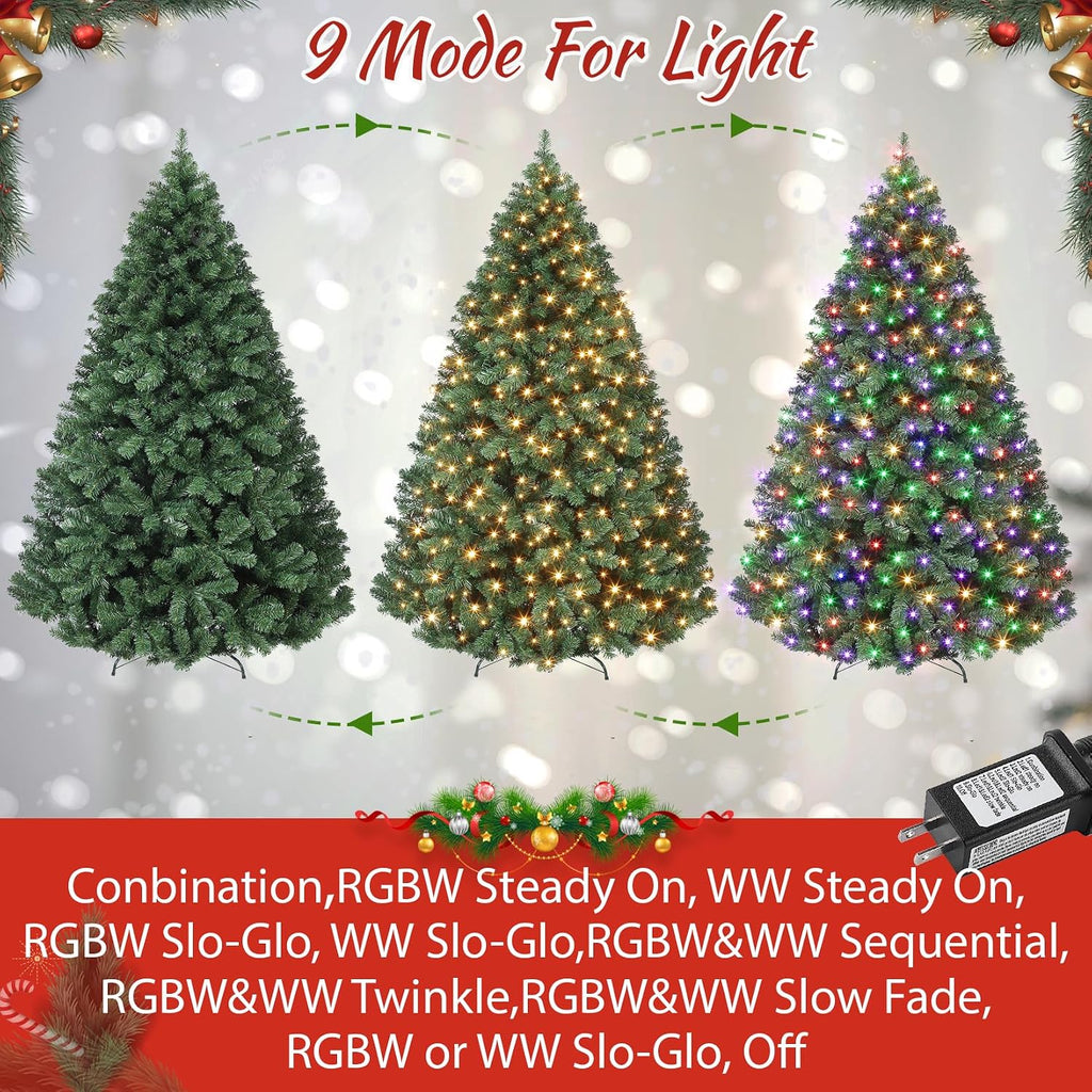 gaomon 6ft prelit wide fraser fir artificial christmas shown in use