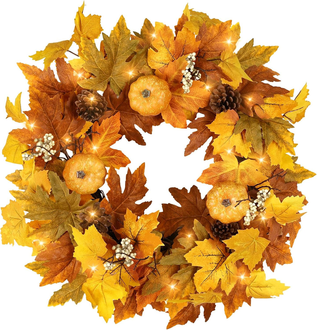 fall wreaths for front door outside autumn wreath, main product view