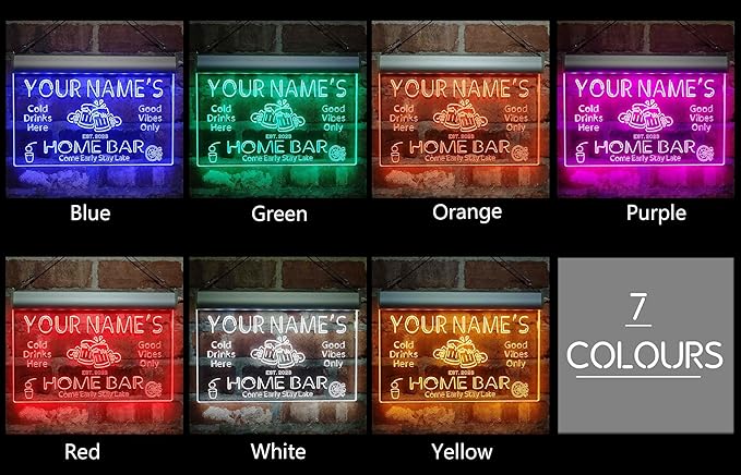 ADVPRO Personalized Your Name Custom Home Bar Beer Established Year Single Color LED Neon Sign 16 x 12 Inches st4s43-p11-tm-w
