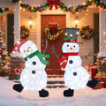 lulu home 2-pack lighted christmas snowman decorations, 3.1+2.5ft, main product view
