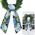 Summer Wreath Sash for Front Door 4.5'' x 56'' Spring Blue Hydrangea Wreath Sash for Embroidery Monogrammed Yard Doorway Porch Wall Door Ribbon Bow Home Decor Indoor Outdoor