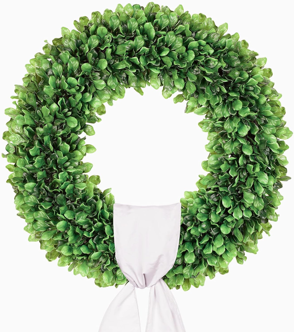 20 inch artificial boxwood wreath for front door, main product view