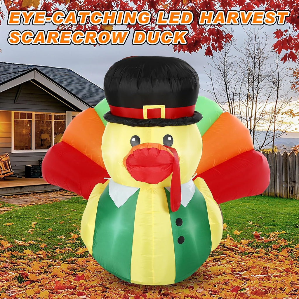 leyndo 5ft fall inflatable outdoor thanksgiving blow up shown in use