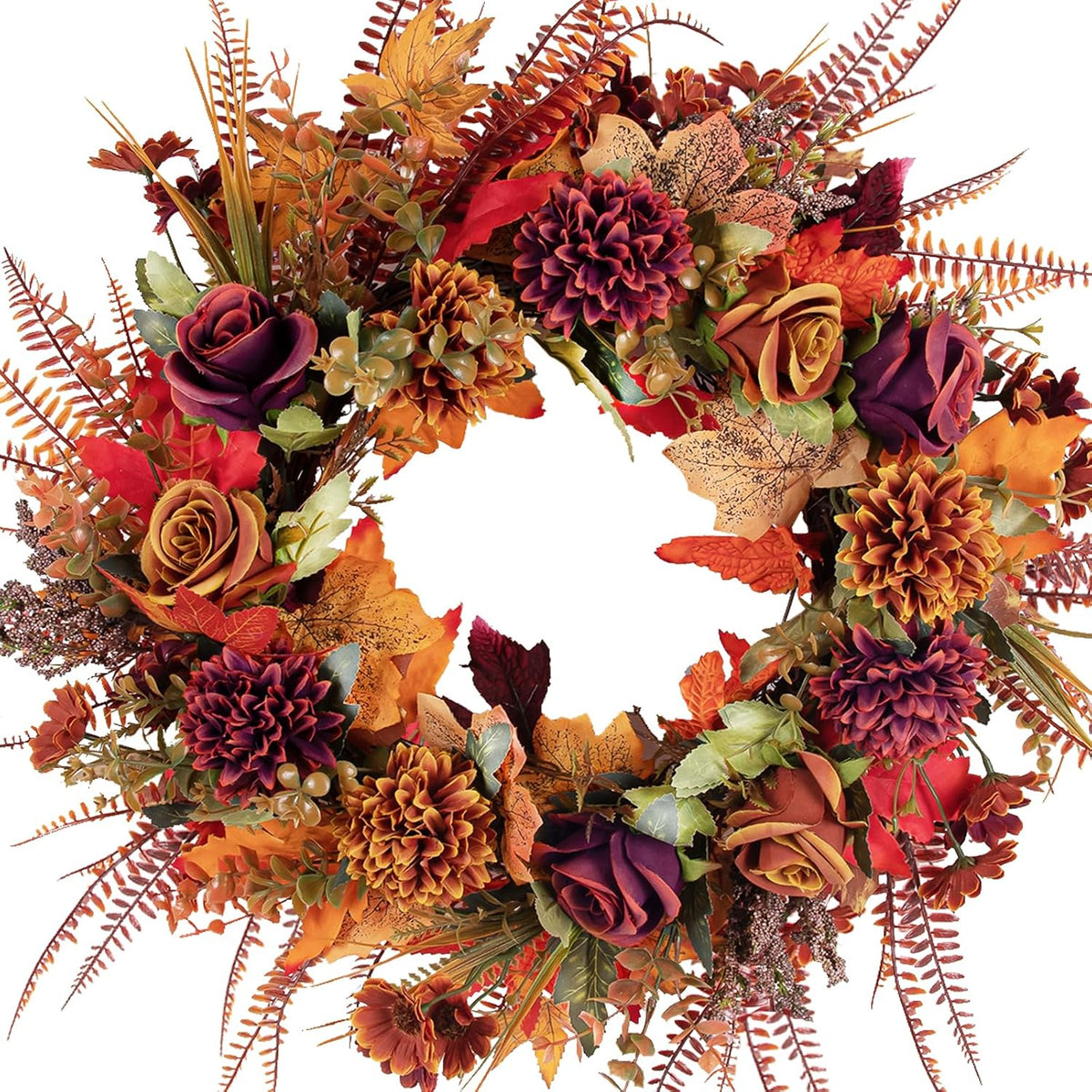 fall wreaths for front door 22 inch autumn, main product view
