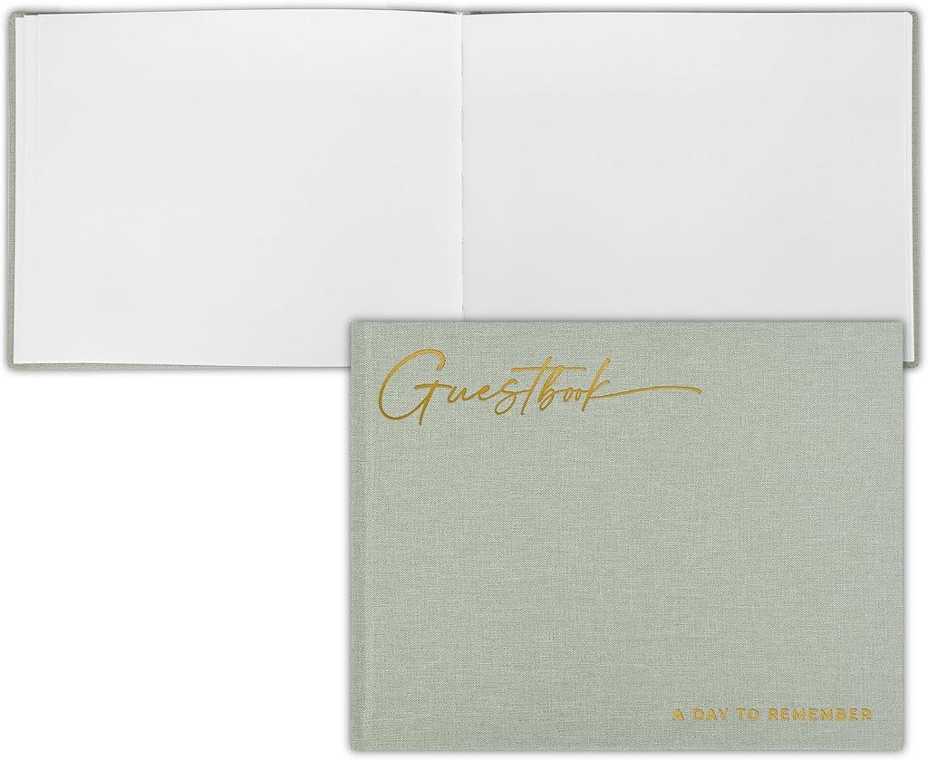 ZICOTO Beautiful Wedding Guest Book for Your Wedding Reception - Simply Elegant Guestbook to Sign in and Add Polaroid Photos - The Perfect Baby Shower Guest Book for The Special Day