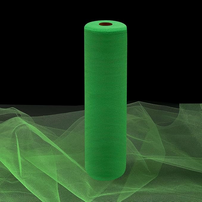Emerald Green Tulle Fabric Rolls 54 Inch by 10 Yards Fabric Tulle Bolt for Wedding Christmas Decorations Gift Wrapping DIY Tutu Baby Shower Table Skirt Birthday Party Craft Supplies