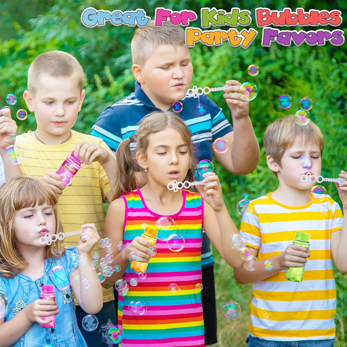 48 Pack Bubble Bottles (4oz Bubbles Solution), Party Favors, Bubbles Wand